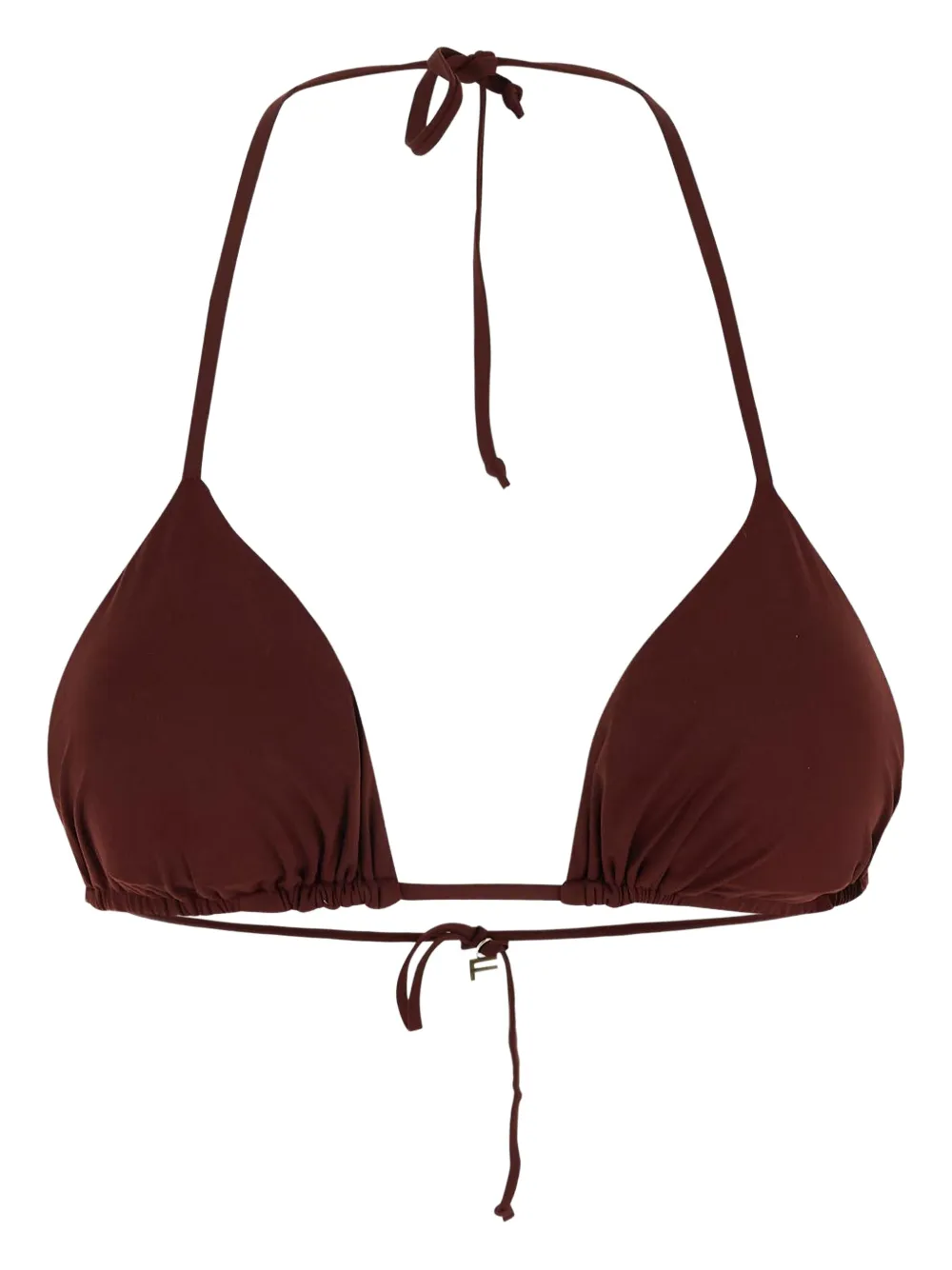 Fisico self-tie bikini top | Brown | Image 1
