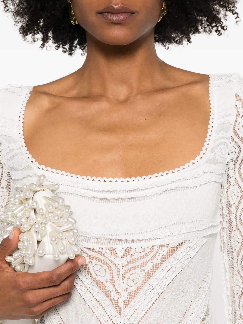 Shop Charo Ruiz Pati Bodysuit In White