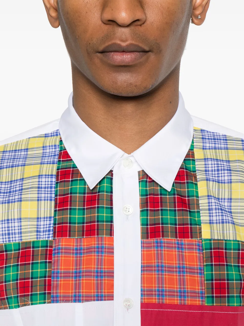 Comme Des Garçons Shirt Overhemd met patchwork Wit