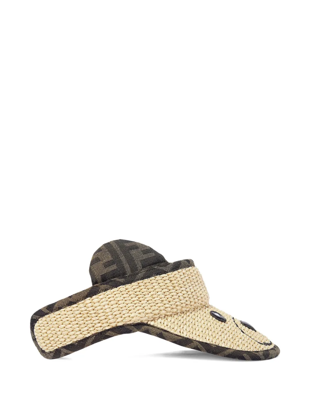 Fendi Kids Raffia zonneklep - Beige
