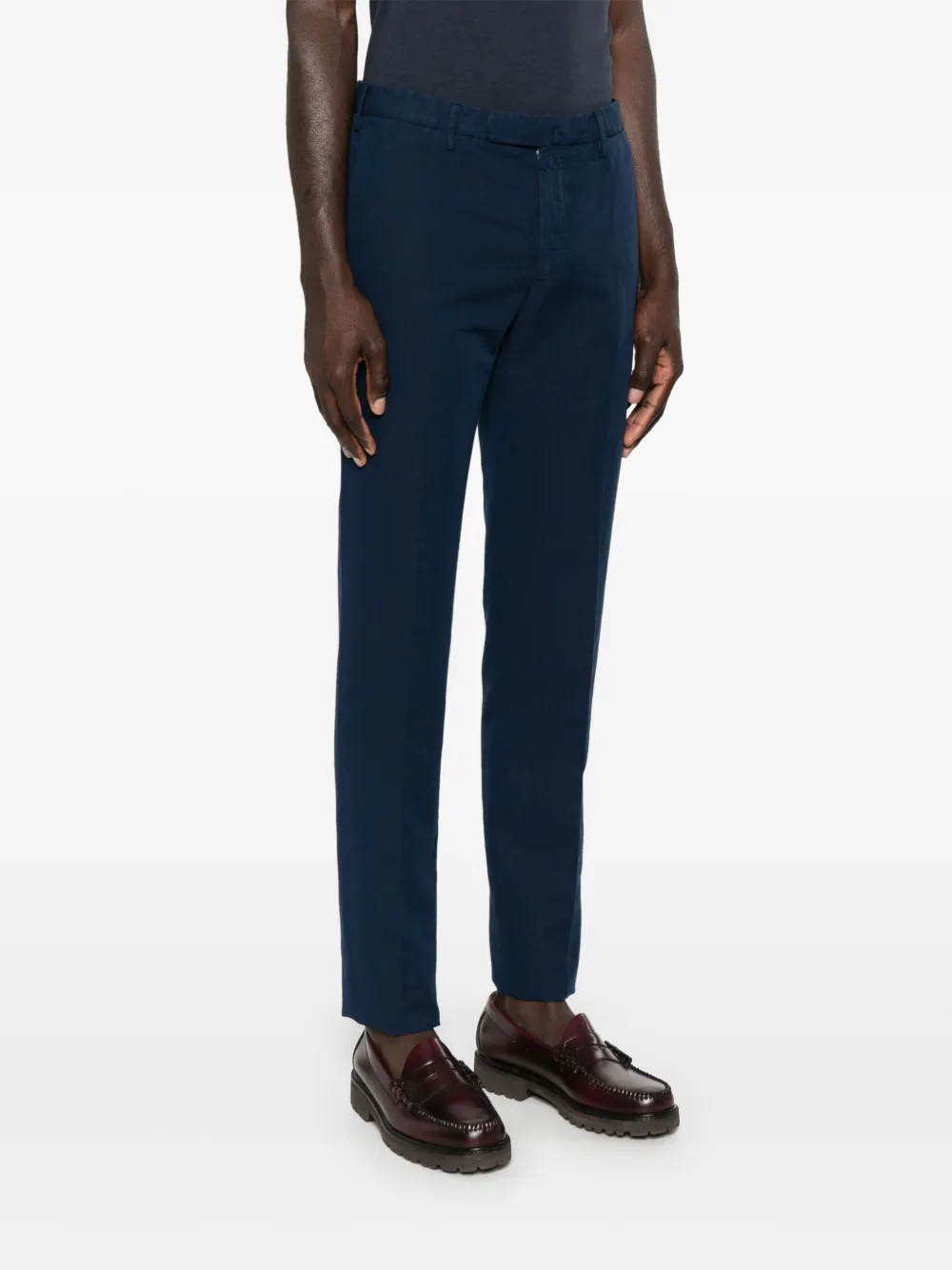 Incotex Plooibroek Blauw