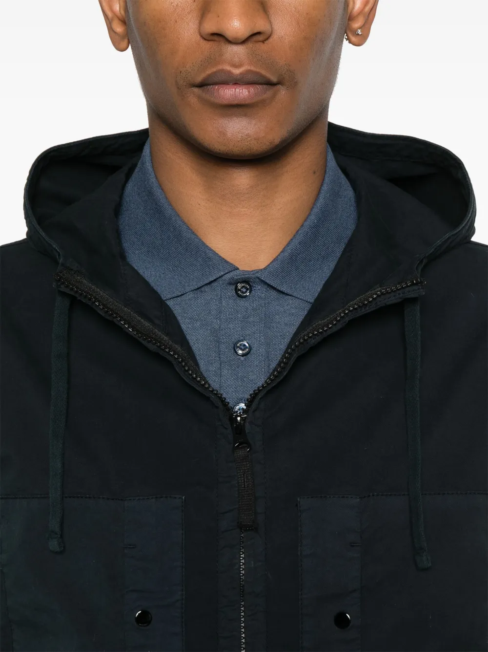 Stone Island Jack met Compass-logopatch Blauw