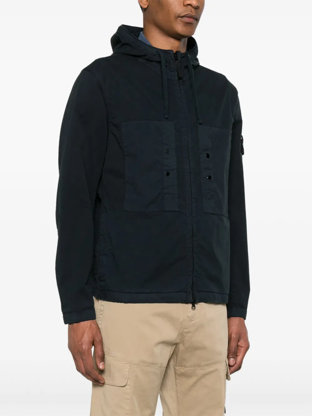 Stone Island Jack met Compass-logopatch Blauw