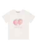 Konges Sløjd strawberry-print T-shirt - Neutrals