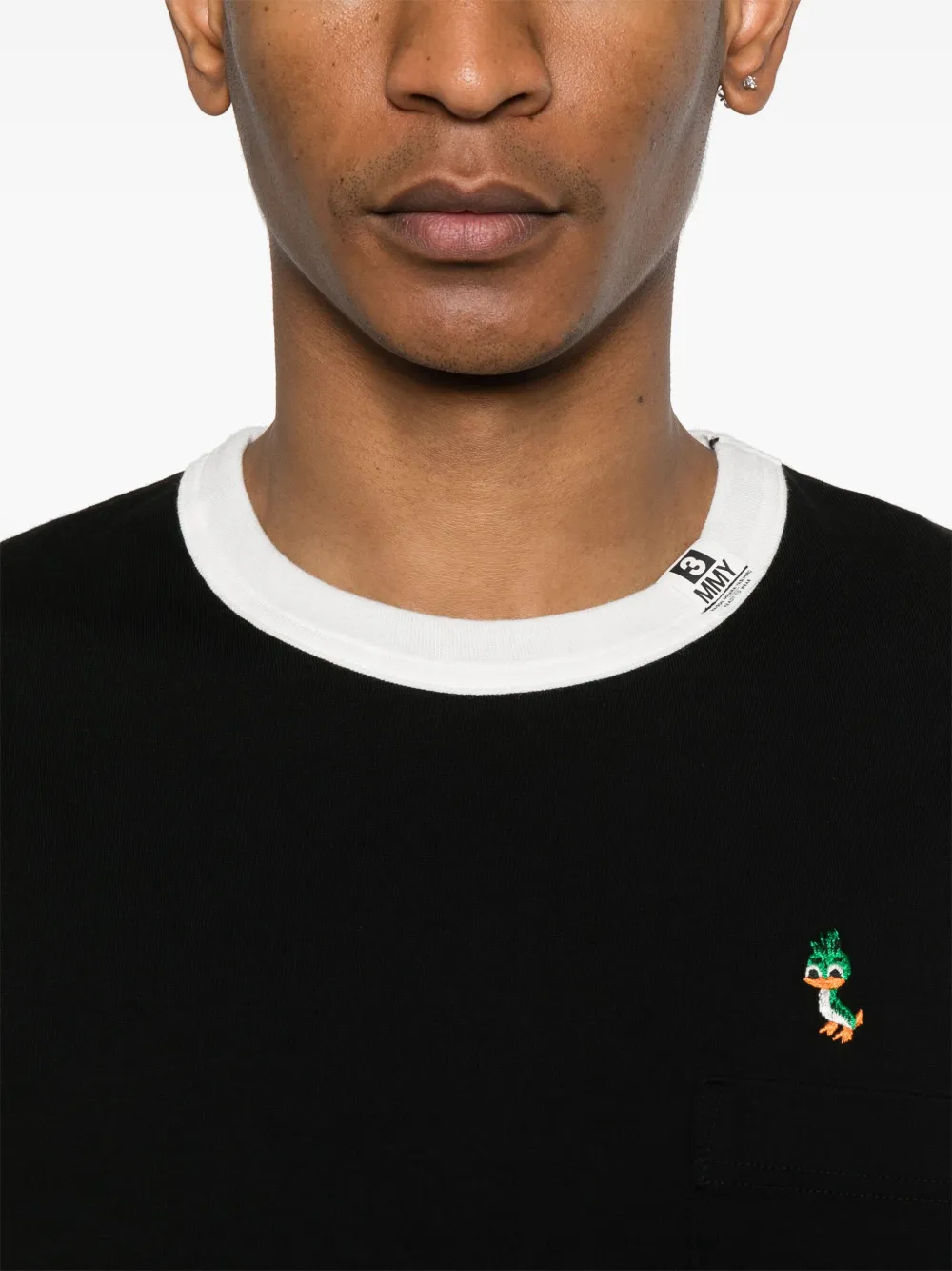 Maison MIHARA YASUHIRO T-shirt met Leon-borduurwerk Zwart
