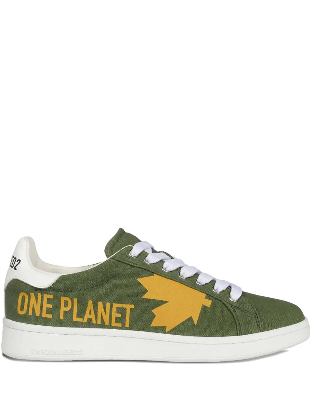 DSQUARED2 Boxer leaf-graphic low-top sneakers | Green | Image 1