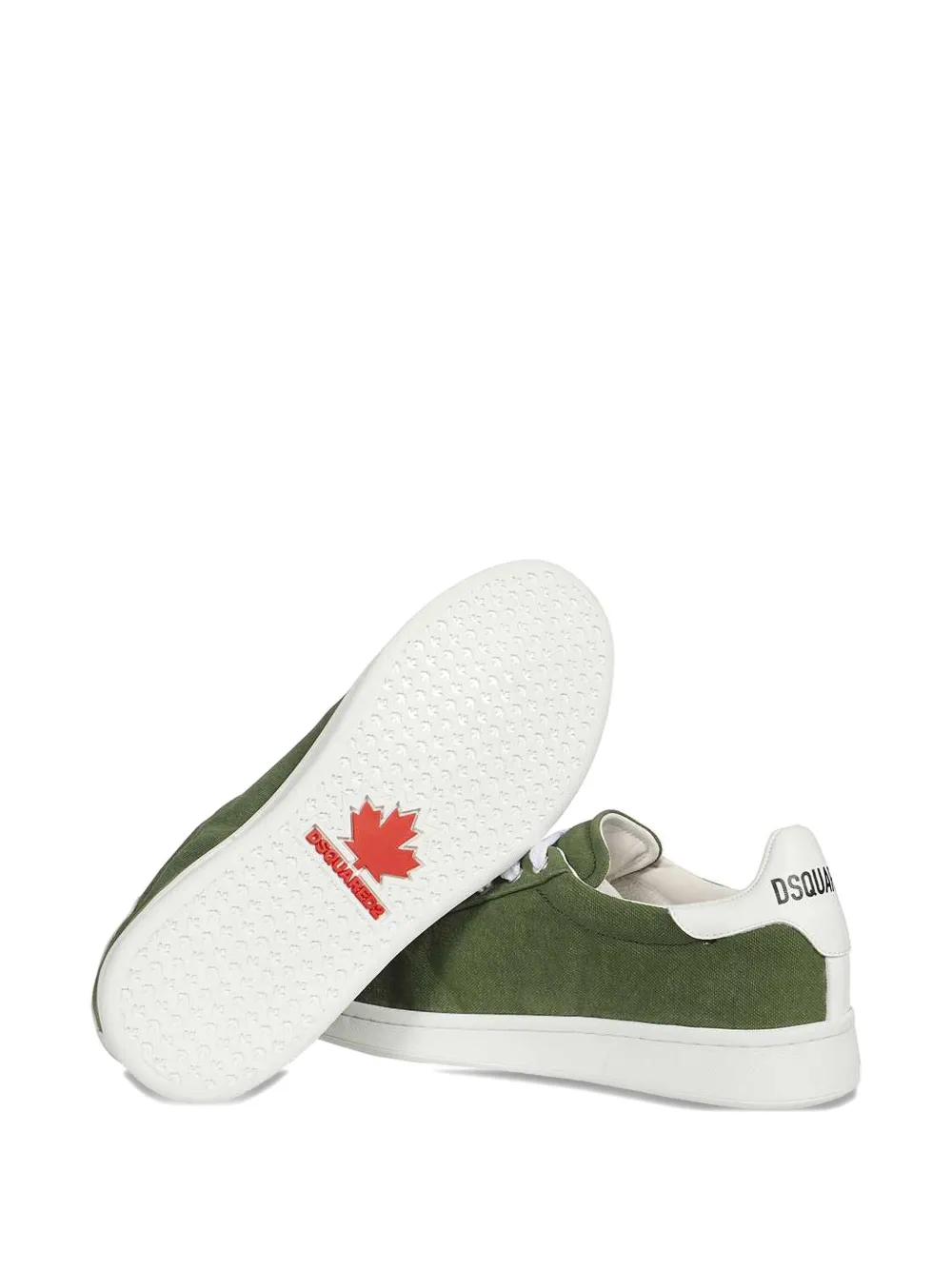 DSQUARED2 Boxer leaf-graphic low-top sneakers Green