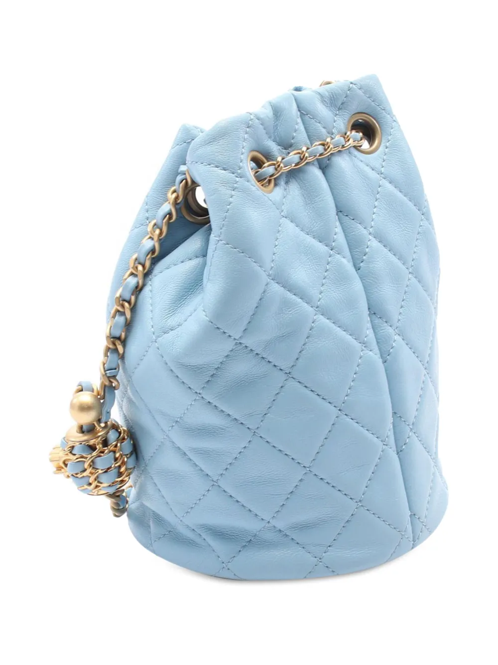 CHANEL Pre-Owned 2021-2024 Quilted Lambskin Pearl Crush bucket bag | Pre-Owned | Image 2