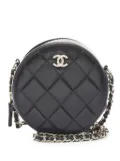 CHANEL Pre-Owned 2020 CC Quilted Calfskin Round Clutch with Chain crossbody bag - Black