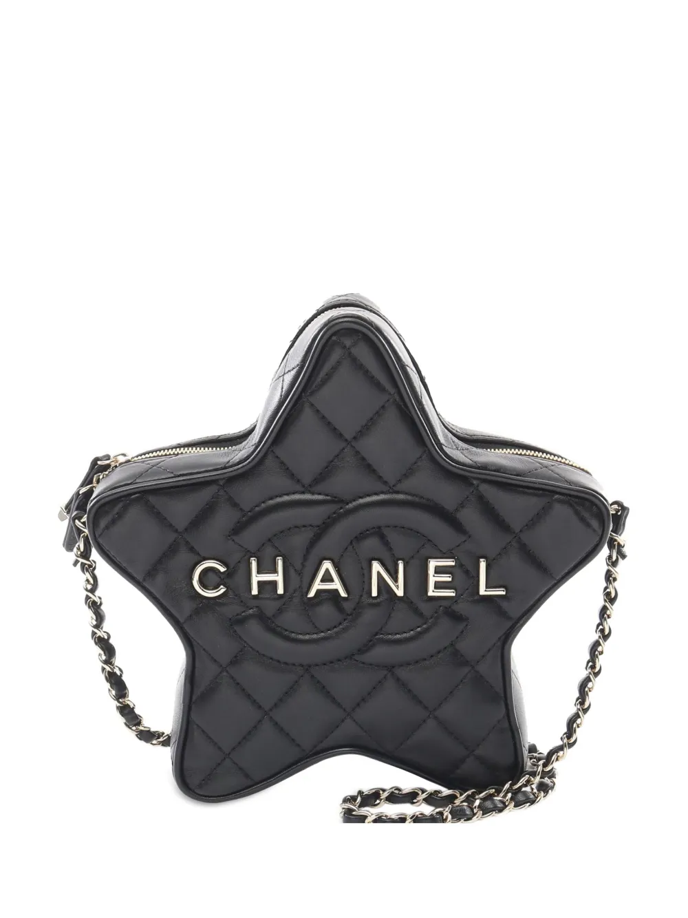 CHANEL Pre-Owned 2021-2024 Walk Of Fame Star ショルダーバッグ - ブラック CHANEL Pre-Owned 2021-2024 Walk Of Fame Star ショルダーバッグ - ブラック