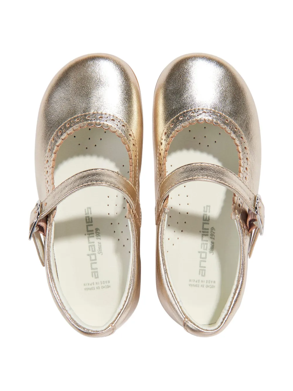 ANDANINES Ballerina's met gesp Goud