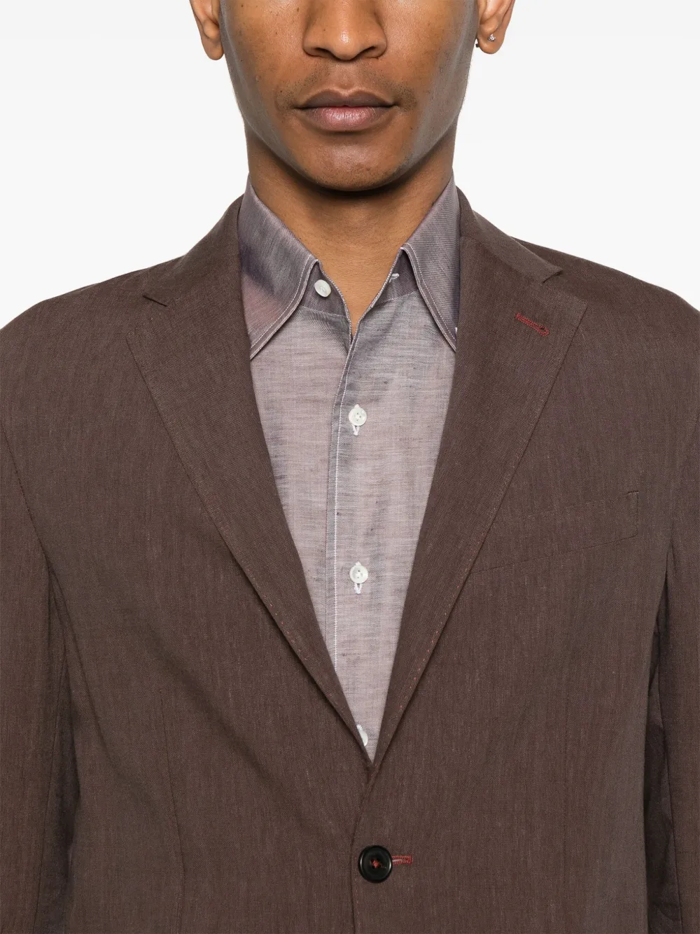 Corneliani Blazer met enkele rij knopen Bruin