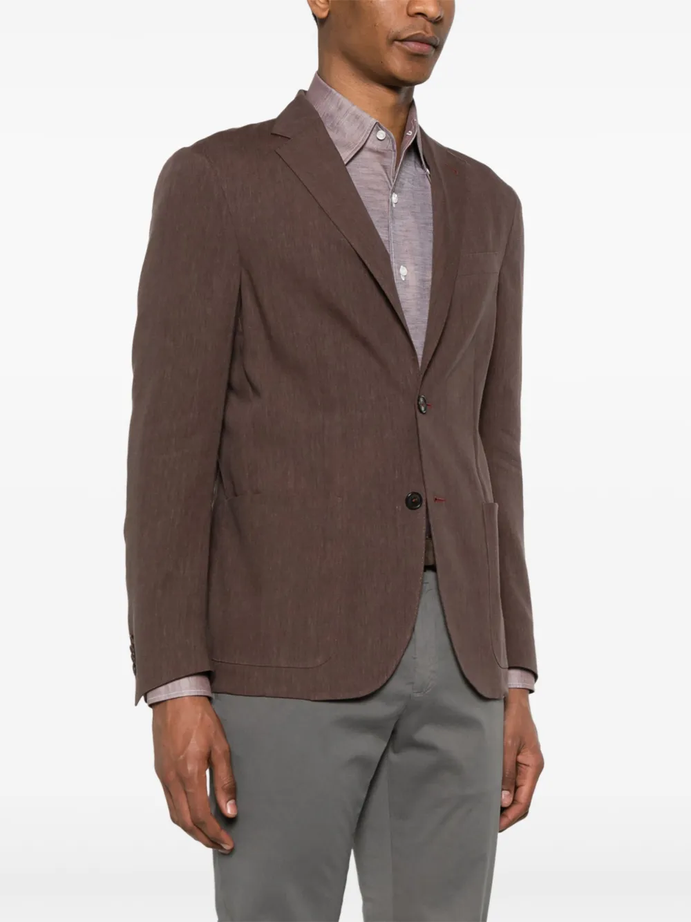Corneliani Blazer met enkele rij knopen Bruin
