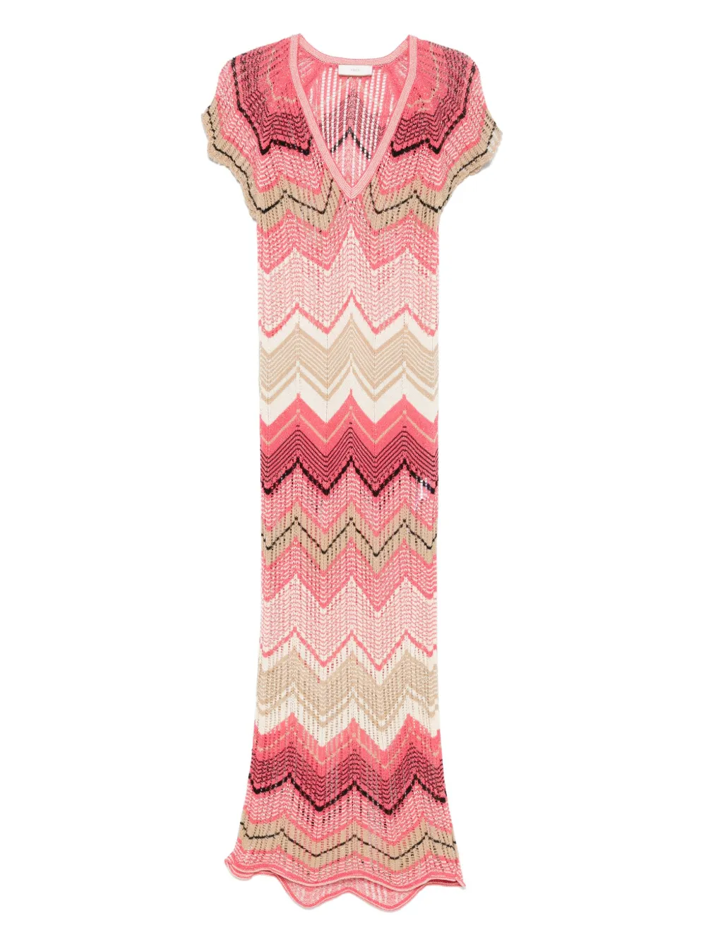 Akep robe à motif zigzag en jacquard | rose | Image 1
