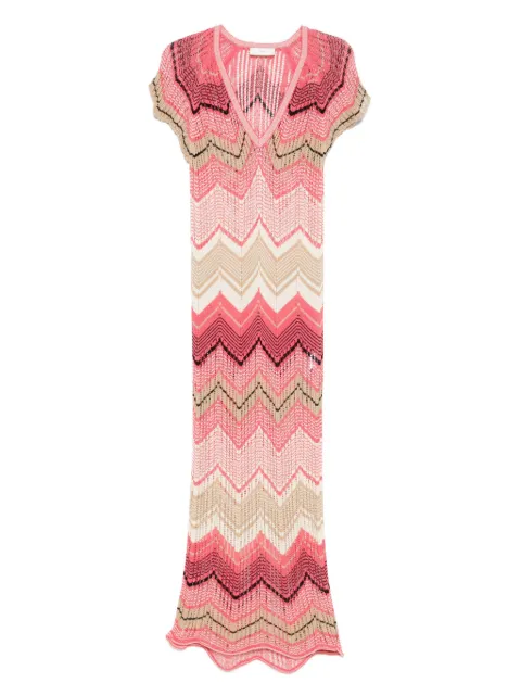 Akep zigzag-jacquard dress
