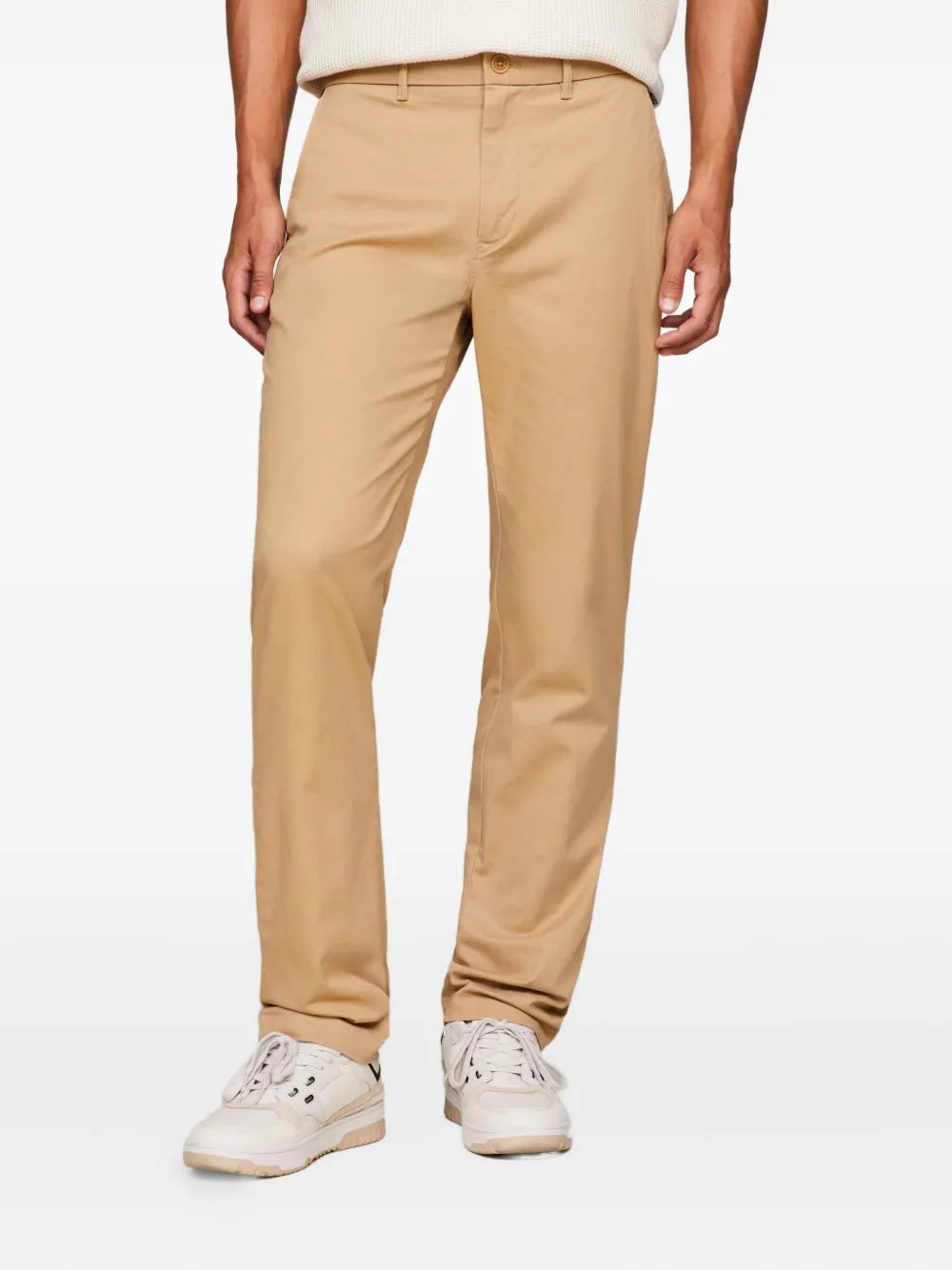 Tommy Hilfiger pantalon chino en coton à design stretch | tons neutres | Image 1