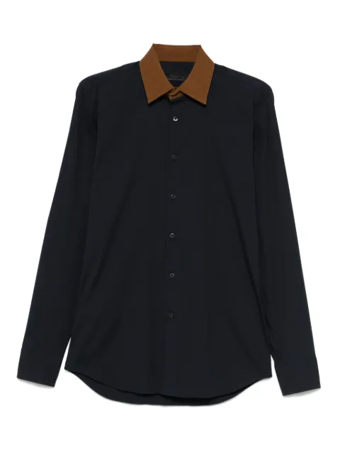 Prada Pre-Owned 2020s contrasting-collar shirt 