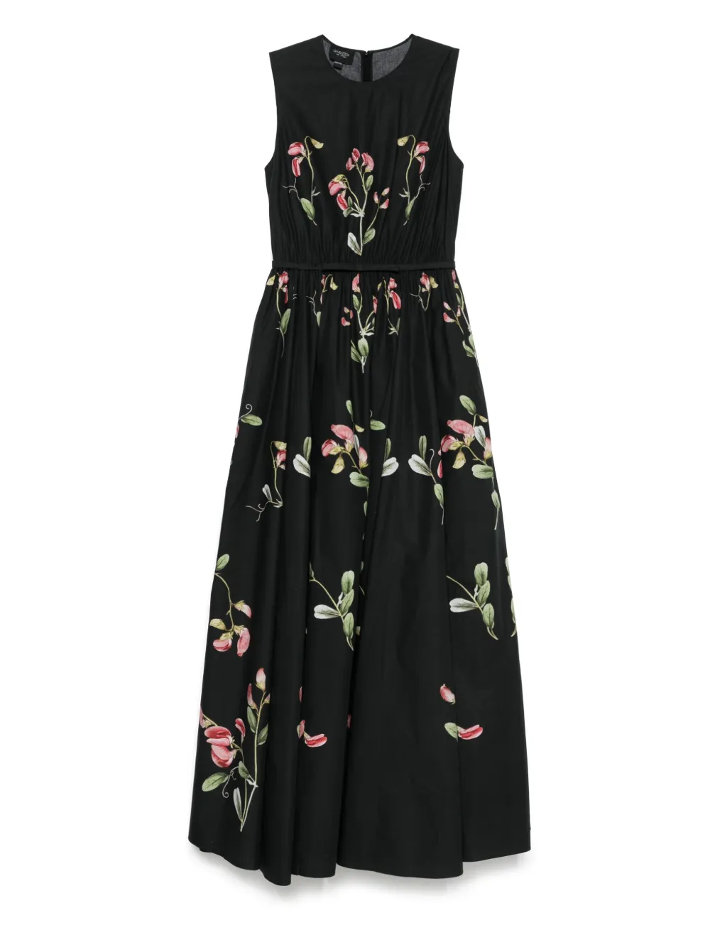 Giambattista Valli Maxi-jurk met bloemenprint Zwart
