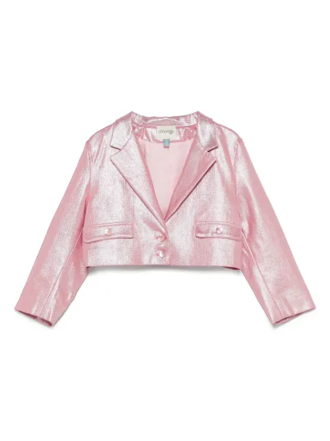 alapage blazer con acabado metalizado