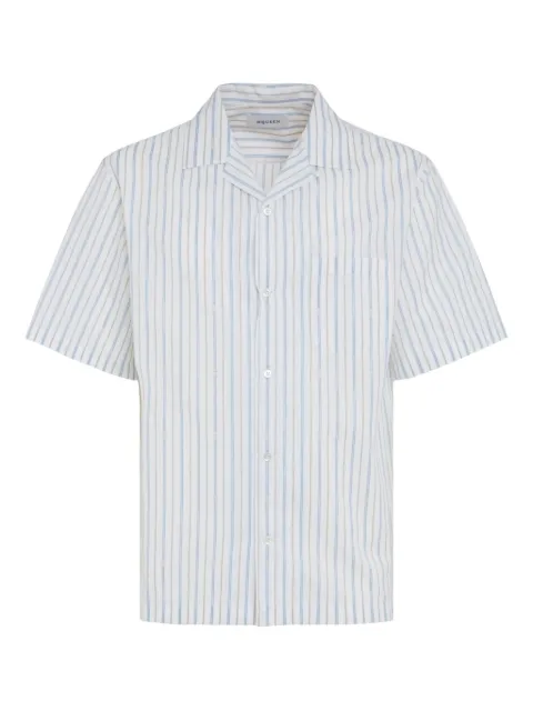 Alexander McQueen Camicia a righe in cotone