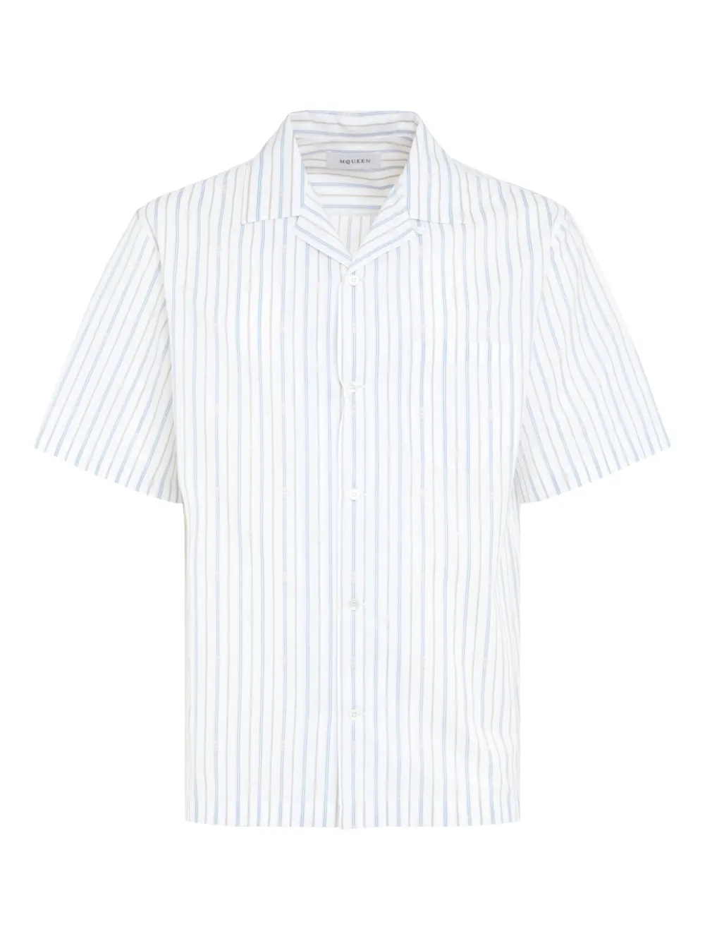 Alexander McQueen camisa con rayas estampadas | blanco | Image 1