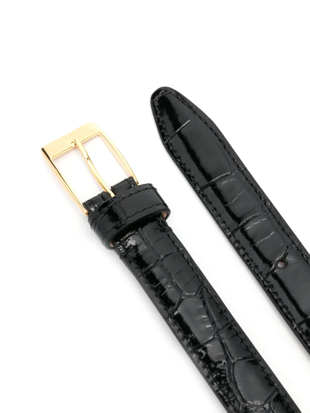 Husbands Leren riem - Zwart