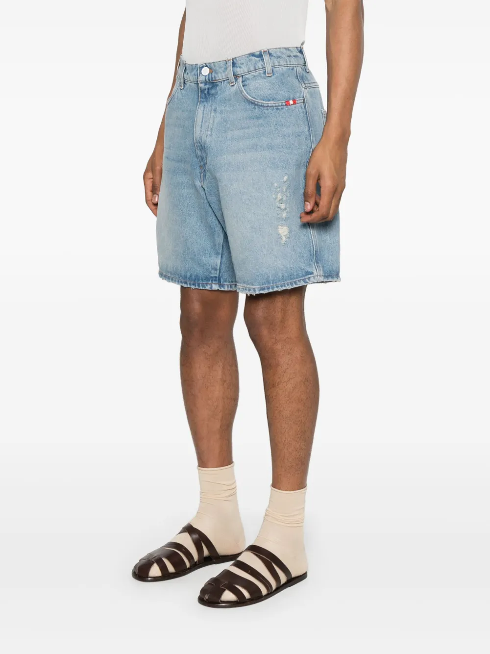 AMISH Bernie denim shorts Blauw