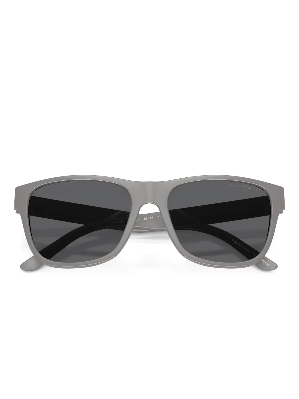 Emporio Armani Zonnebril met vierkant montuur Grijs