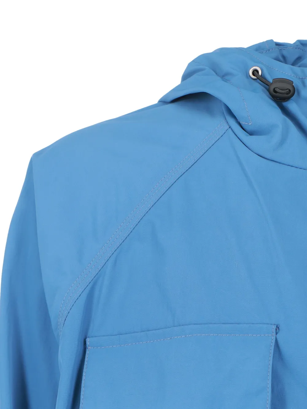 Fay Pockets Fisherman Hooded Jacket In Blue