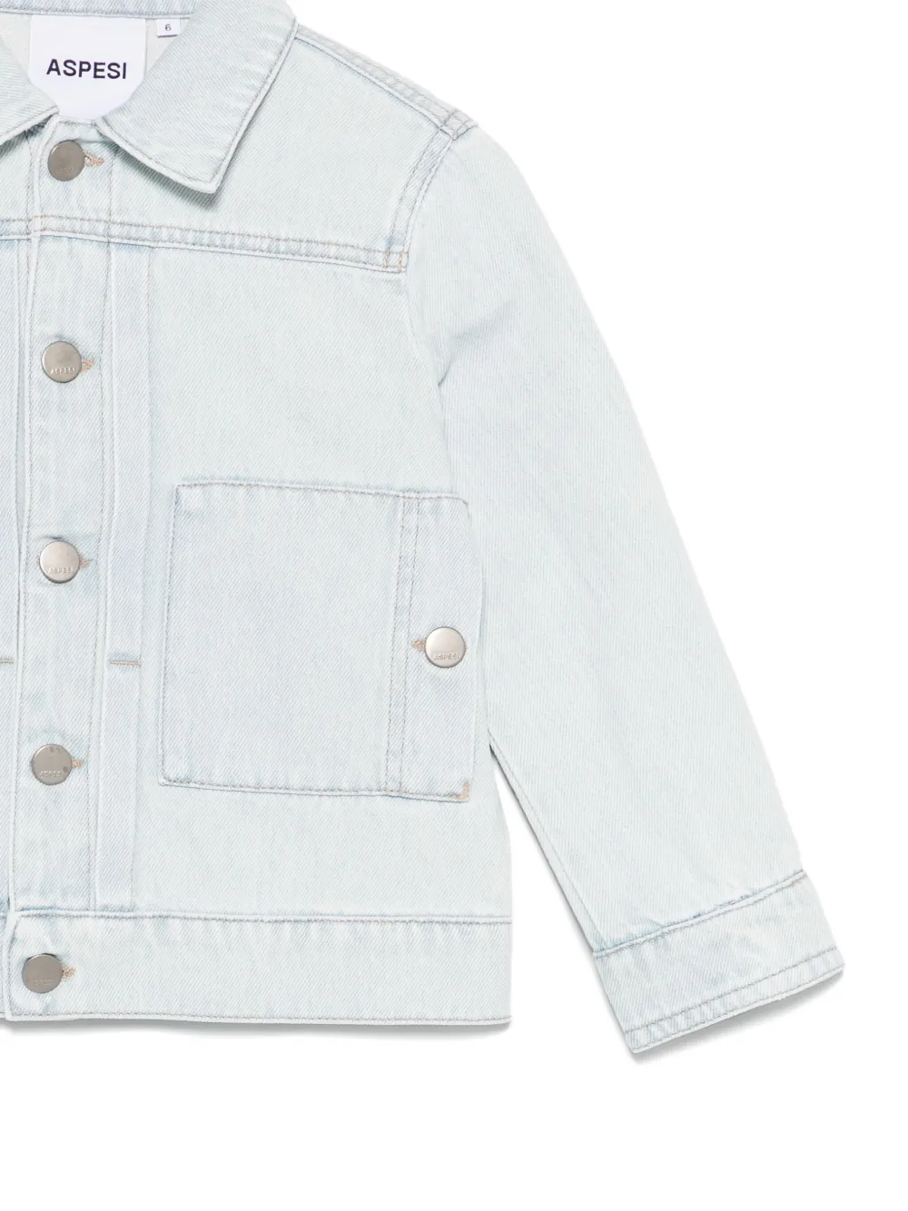 Aspesi Kids Spijkerjack met knopen Blauw