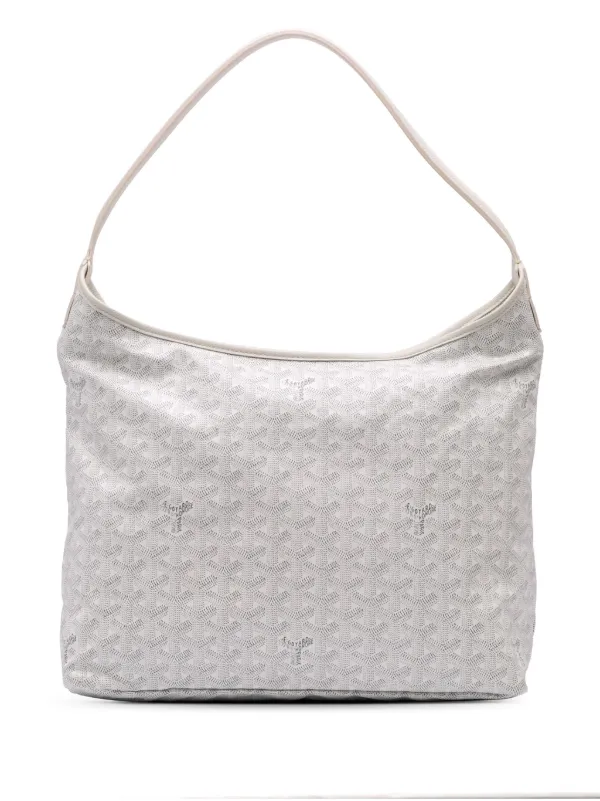 GOYARD ゴヤール ボエム ホーボーバッグ ショルダーバッグ ワンショルダー コーティングキャンバス レザー ホワイト 白 グレー ポーチ欠品 GOYARD（ゴヤール） ボエム ホーボーバッグ ショルダーバッグ ワン