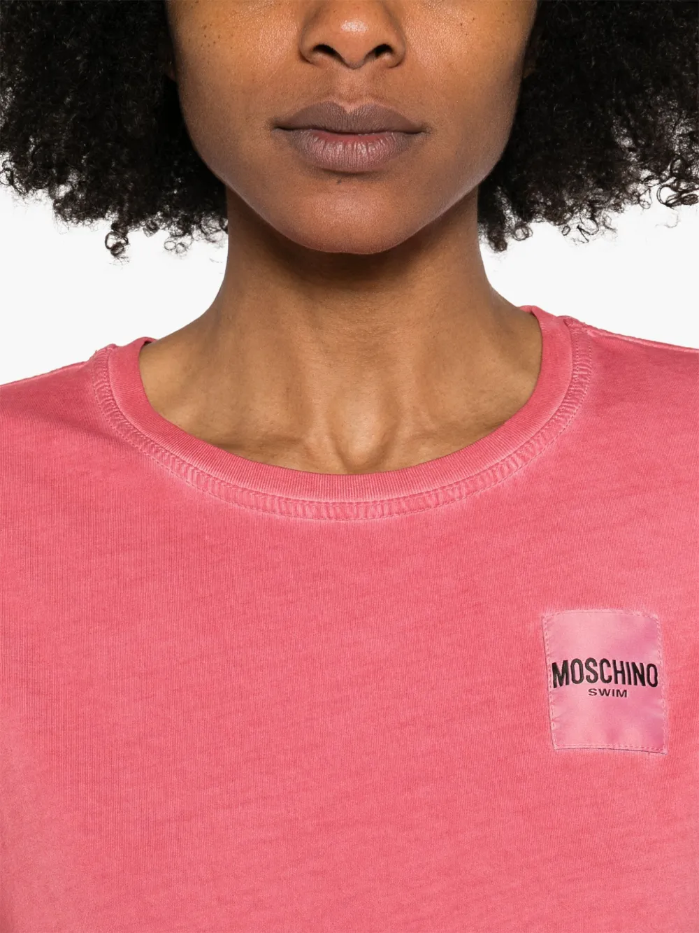 Moschino T-shirt met logopatch Rood