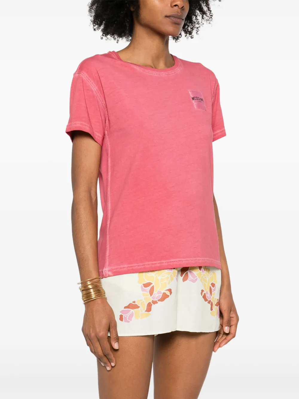 Moschino T-shirt met logopatch Rood