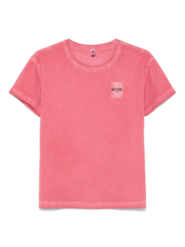 【関税込み】Moschino レッド ロゴプリント Tシャツ Moschino ロゴ Tシャツ | レッド | FARFETCH JP