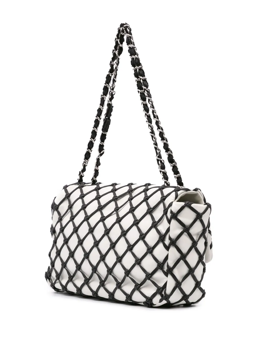 CHANEL Pre-Owned bolsa de hombro Flap Net Jumbo Canebiers de piel de becerro Net Flap 2010-2011 | Estilos de archivo | Image 2