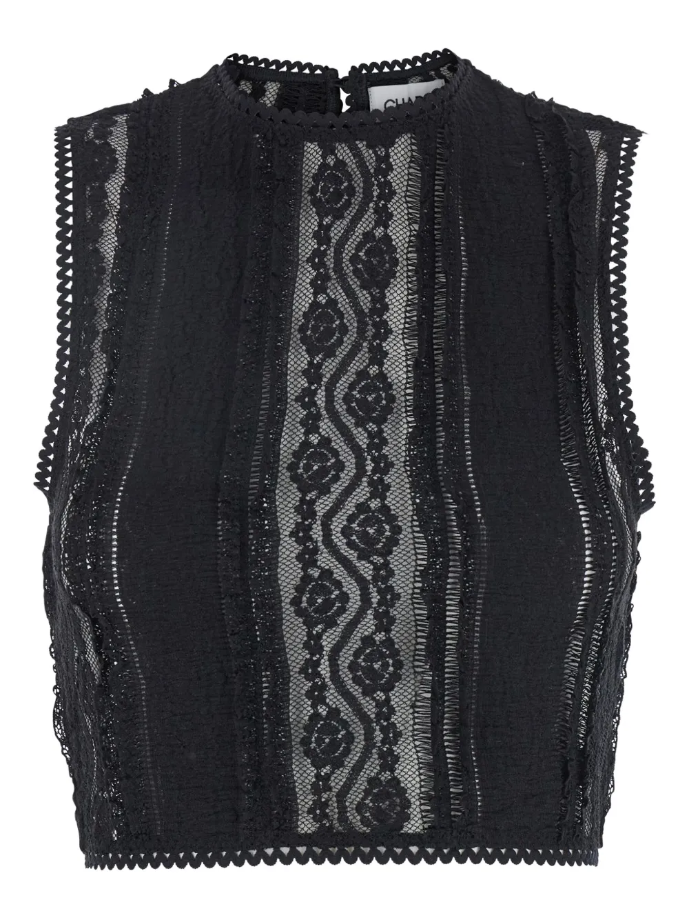 Charo Ruiz Ibiza Asteria lace-detail top | Black | Image 1