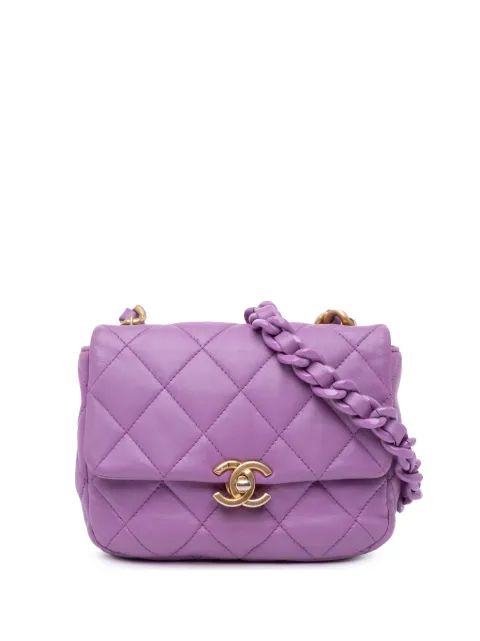 CHANEL Pre-Owned 2021-2024 Mini Quilted Lambskin Candy Chain Flap crossbody bag