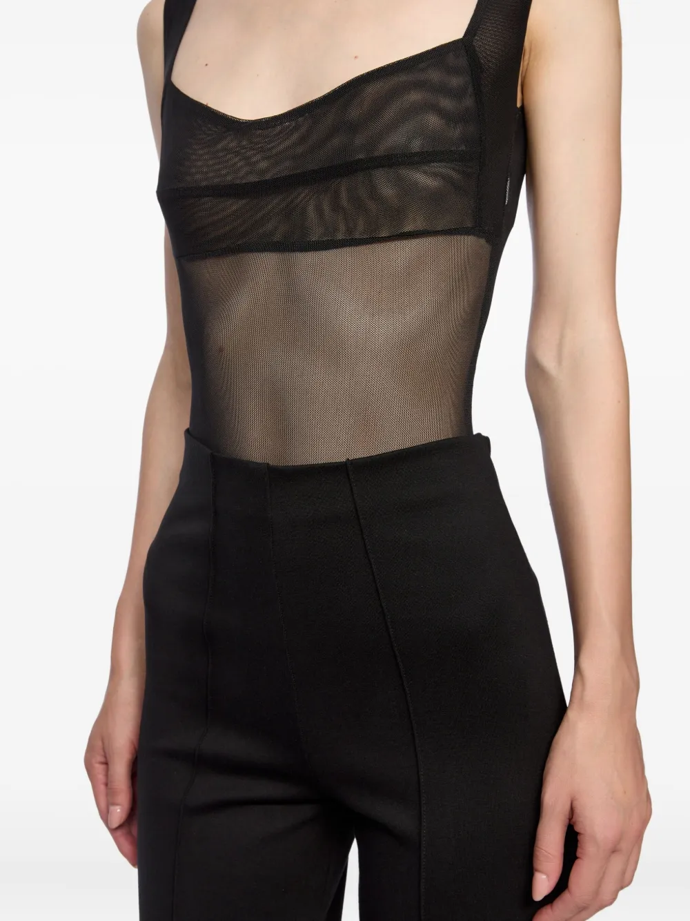 Atu Body Couture Body met mesh Zwart