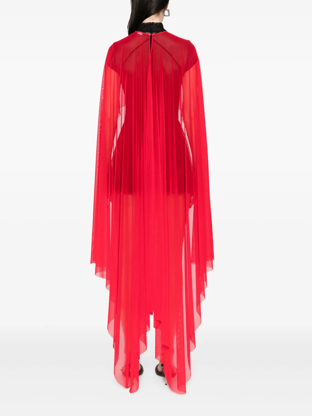 Atu Body Couture Semi-doorzichtige cape Rood