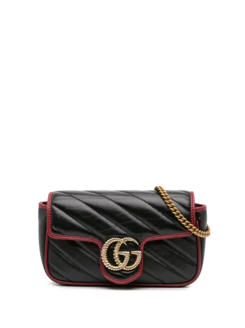 Gucci Pre-Owned 2016-present Super Mini GG Marmont Matelasse Leather Torchon Flap crossbody bag