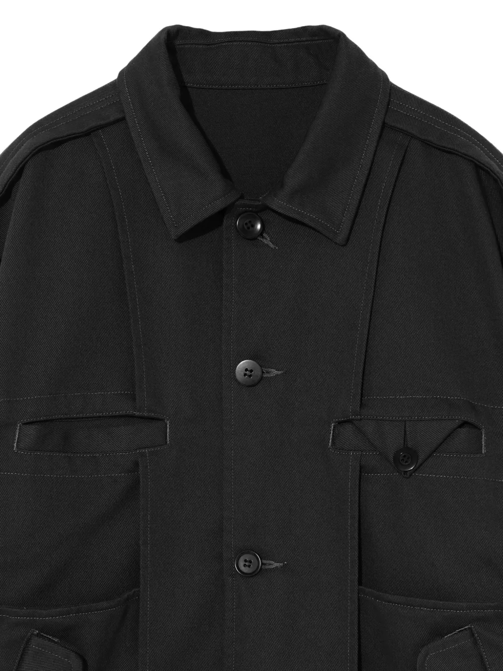 Undercover Shirtjack van katoenblend Zwart