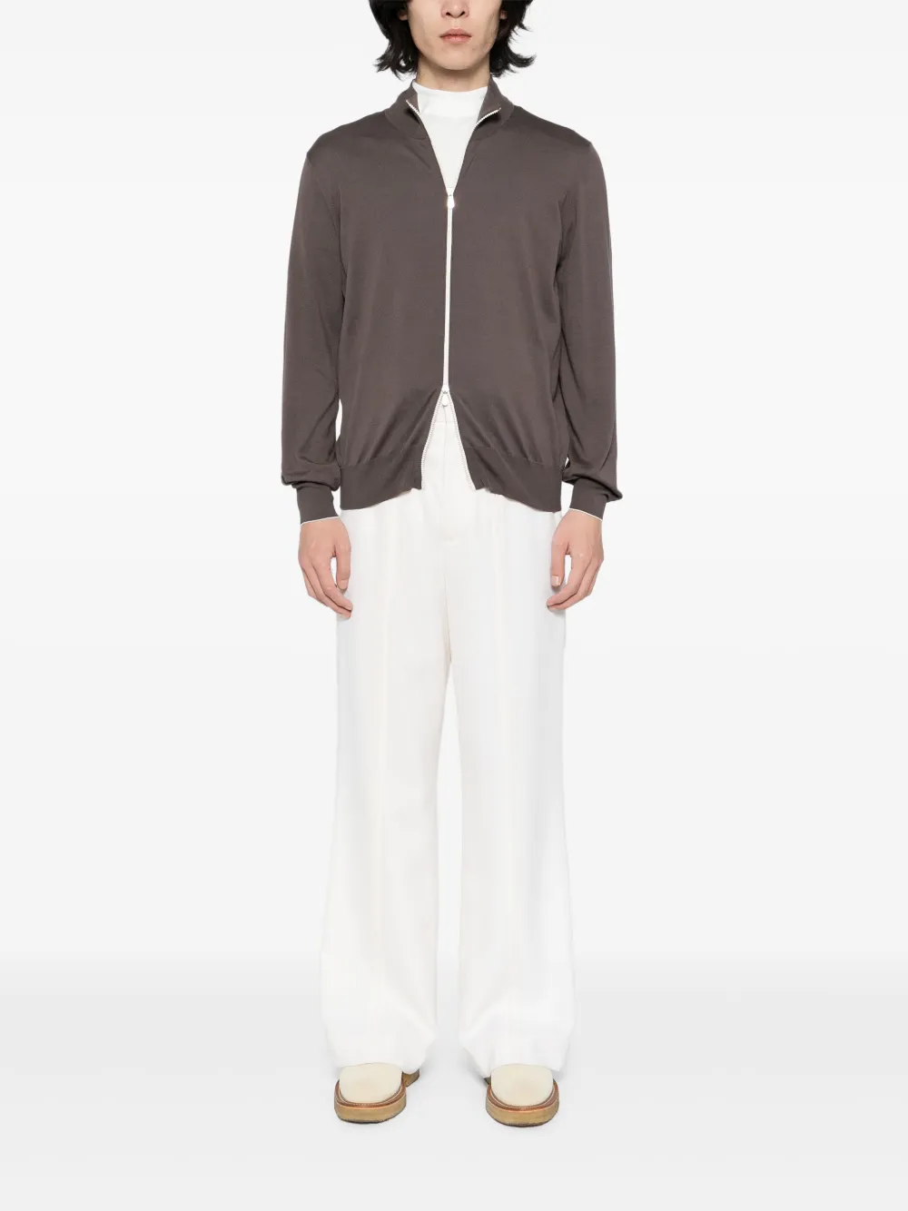 Brunello Cucinelli Sweater met rits - Bruin