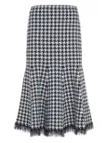 Alexander McQueen houndstooth midi skirt - Black