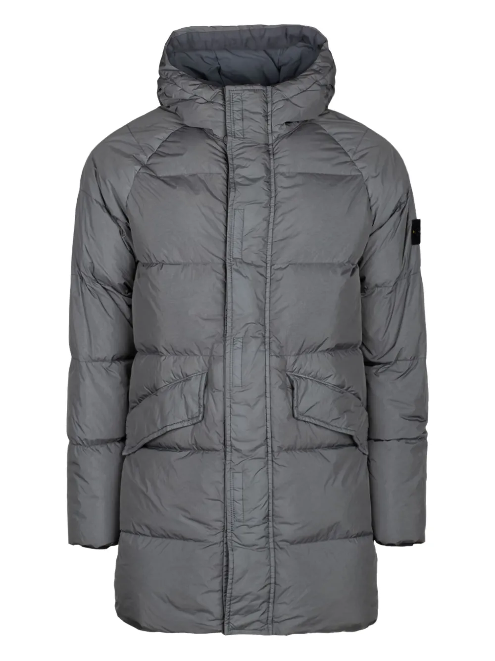 Stone Island Junior Gewatteerd jack met Compass-logopatch Grijs
