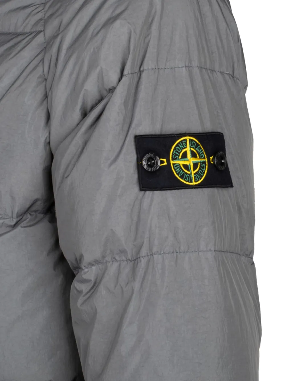 Stone Island Junior Gewatteerd jack met Compass-logopatch Grijs