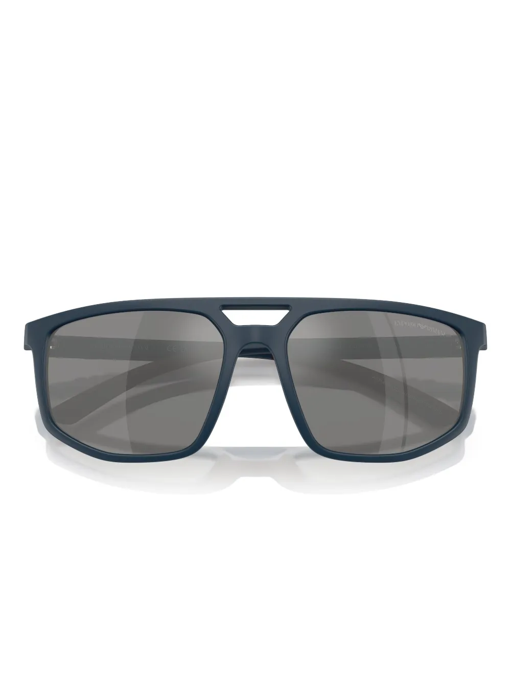Emporio Armani Zonnebril met oversized montuur Blauw