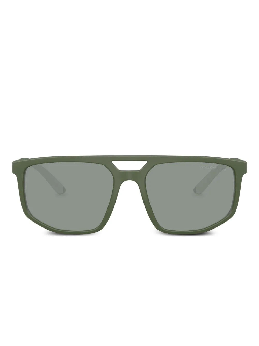 Emporio Armani Zonnebril met vierkant montuur Groen