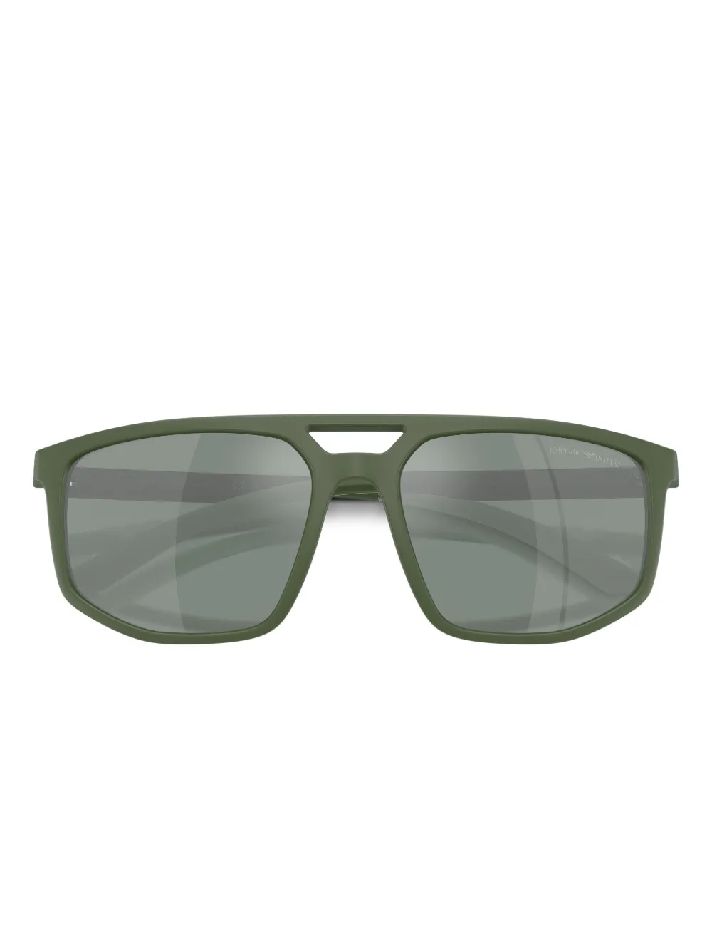 Emporio Armani Zonnebril met vierkant montuur Groen