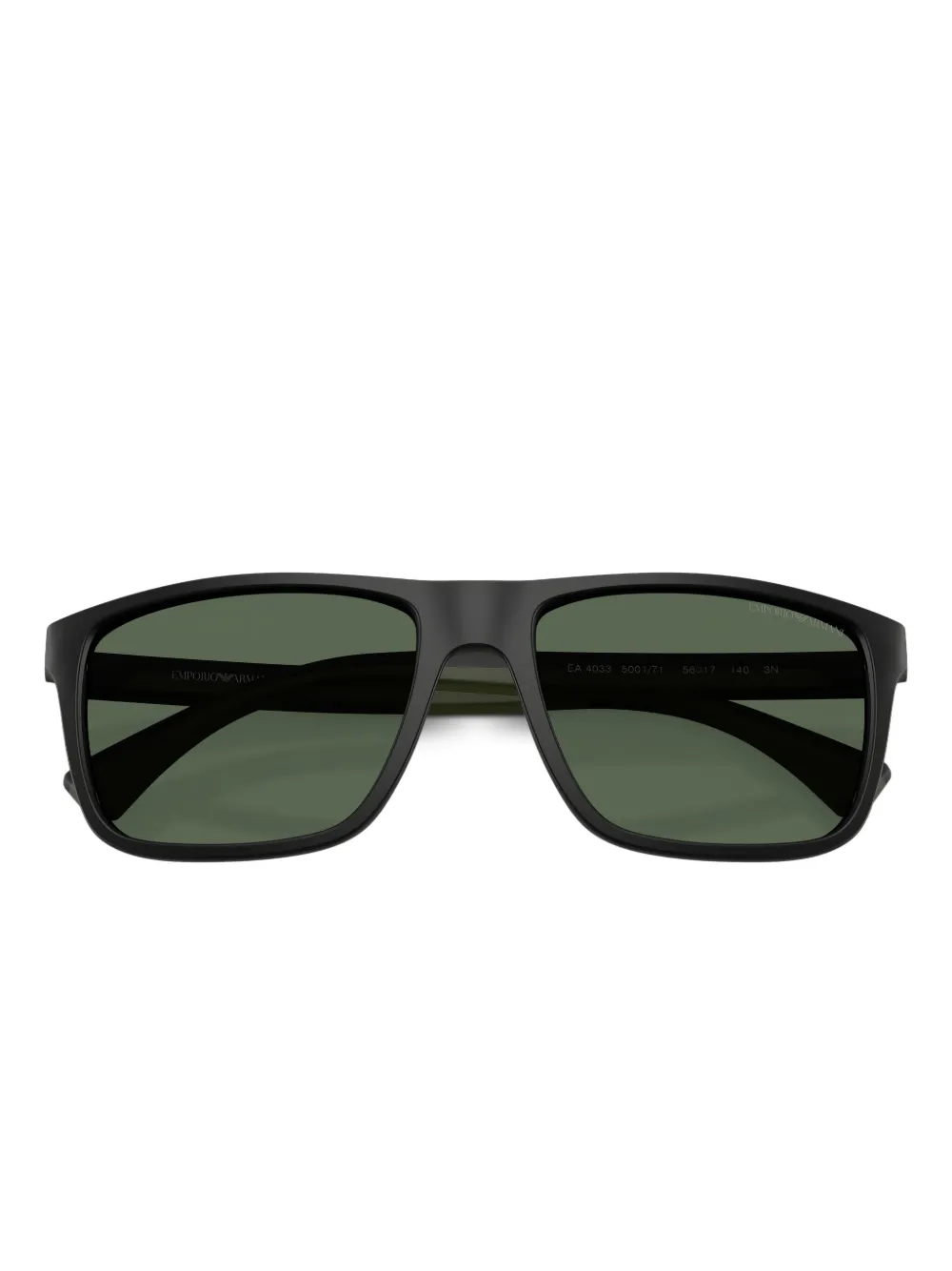 Emporio Armani Zonnebril met vierkant montuur Zwart
