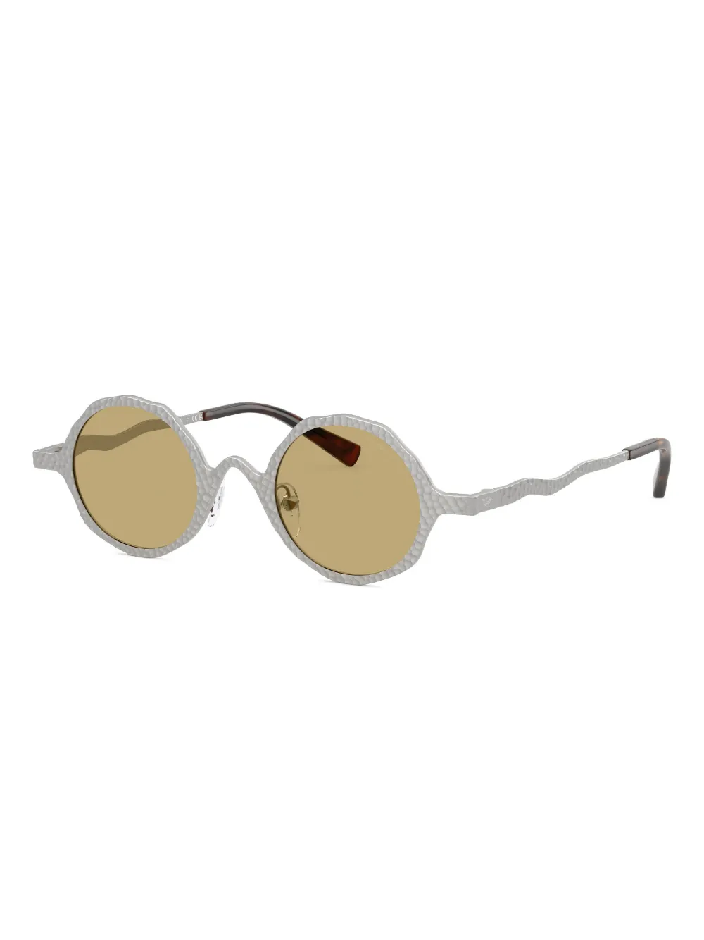Emporio Armani Zonnebril met rond montuur Zilver